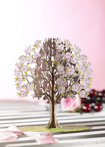 Pink Cherry Tree Card - Click Image to Close