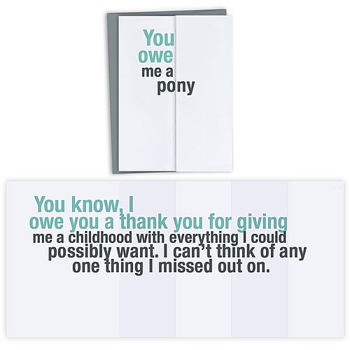 You Owe Me A Pony Card - Click Image to Close
