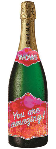 You Are Amazing Champagne Bottle Card - Click Image to Close
