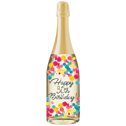 30th Birthday Champagne Bottle Card - Click Image to Close