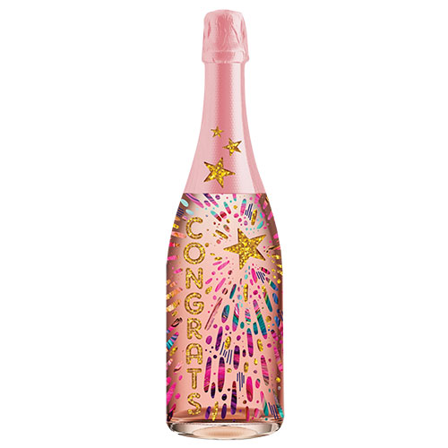 Congrats Explosion Champagne Bottle Card - Click Image to Close
