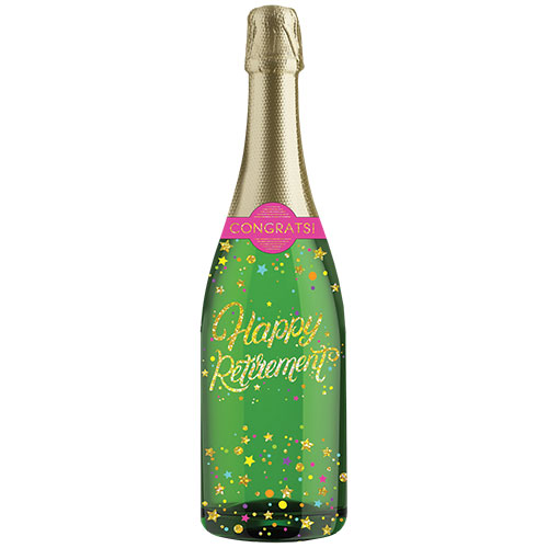 Happy Retirement Champagne Bottle Card - Click Image to Close