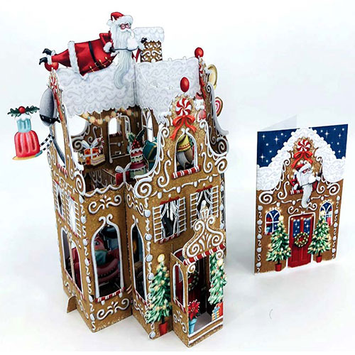 Gingerbread House Card with Gift Tag - Click Image to Close
