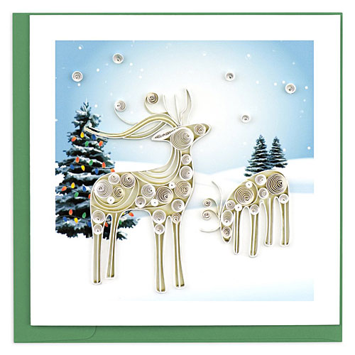 Snowy Reindeer Card - Click Image to Close