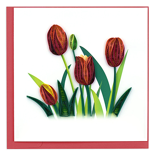 Red Tulips Card - Click Image to Close