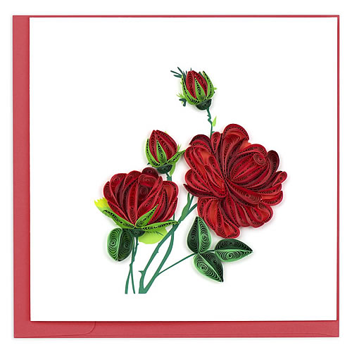 Red Rose Bouquet Card - Click Image to Close