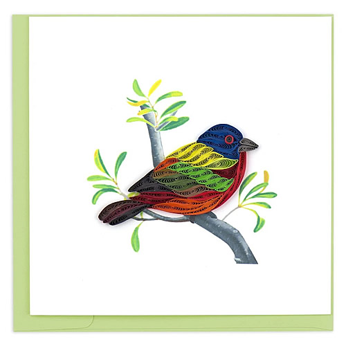 Painted Bunting Card - Click Image to Close