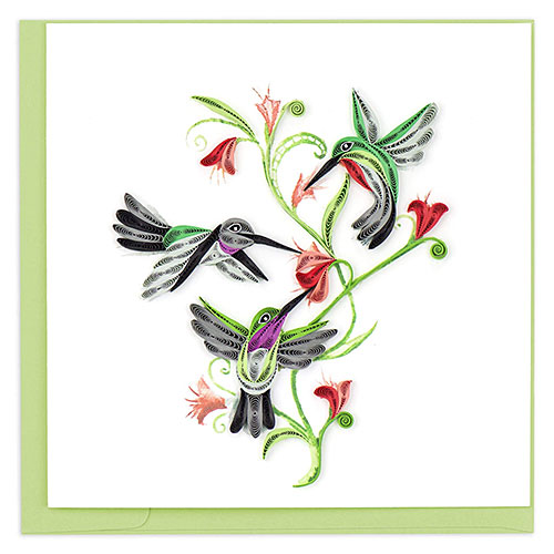 Hummingbird Trio Card - Click Image to Close