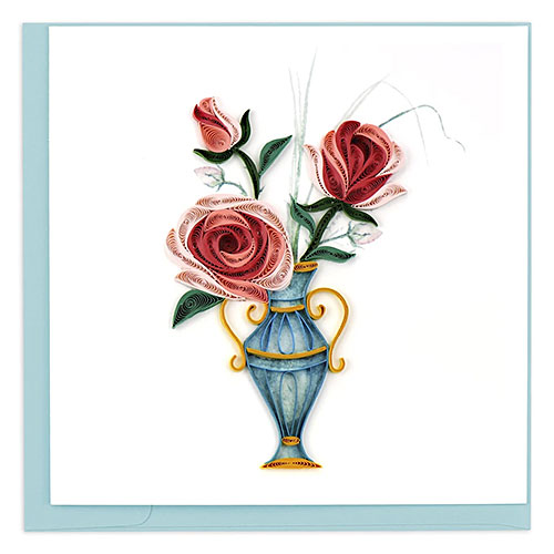 Victorian Rose Bouquet Card - Click Image to Close