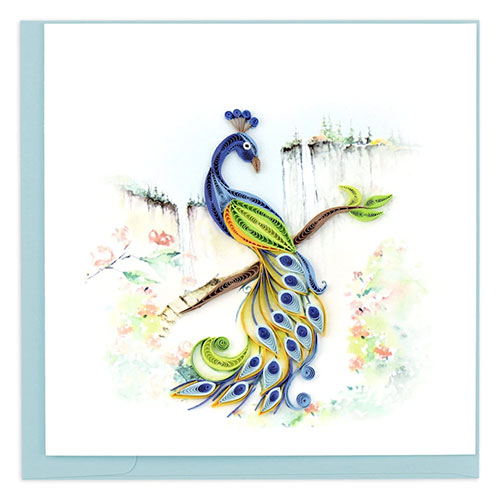 Posing Peacock Card - Click Image to Close