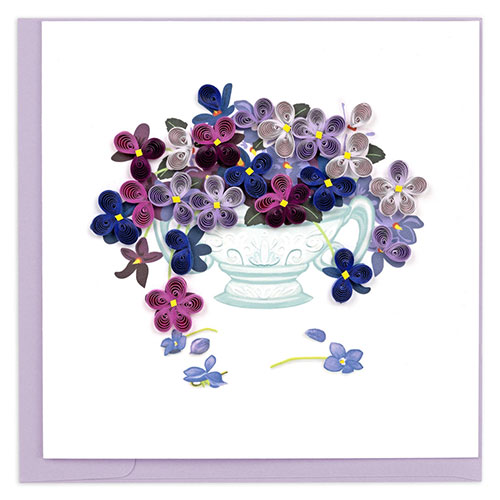 Violet Bouquet Card - Click Image to Close