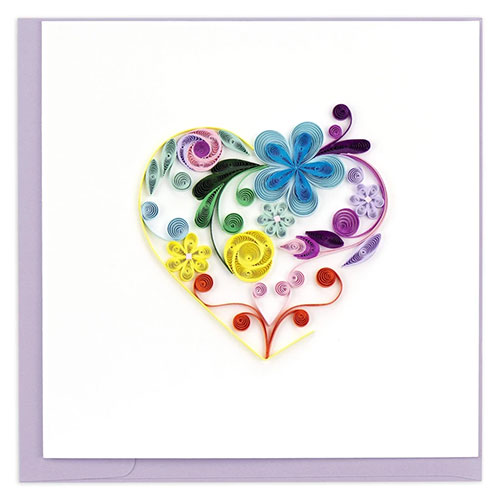 Floral Heart Card - Click Image to Close