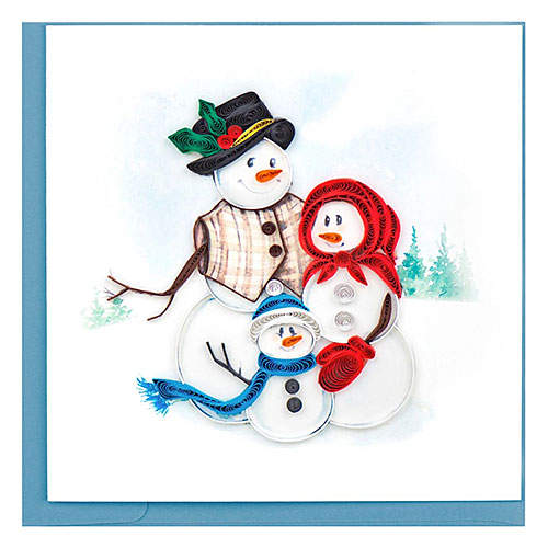 Snowman Family Card - Click Image to Close