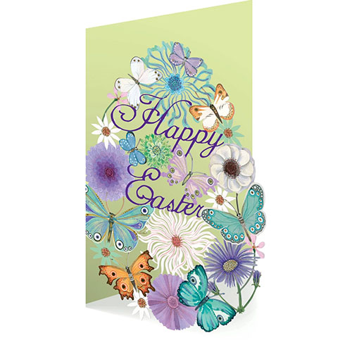 Butterfly Easter Egg Card - Click Image to Close