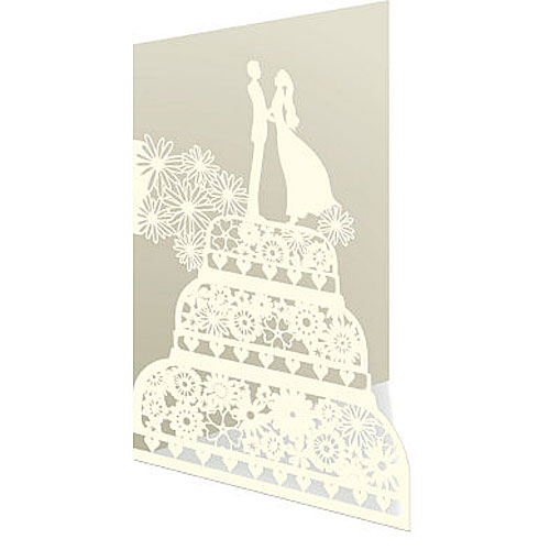 Wedding Couple On Cake Card - Click Image to Close