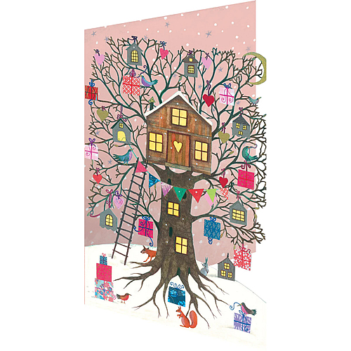 Christmas Tree House Card - Click Image to Close