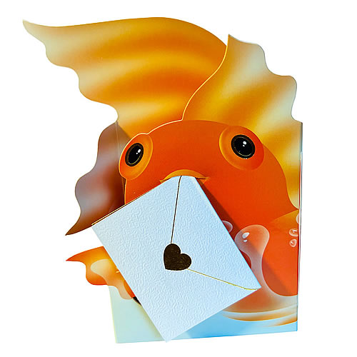 Sushi Card (Gold Fish) - Click Image to Close