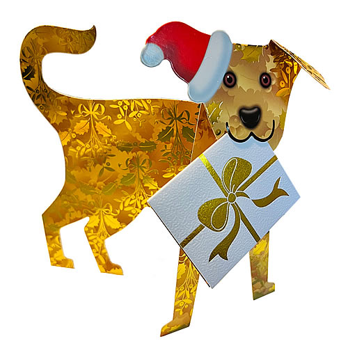 Mistletoe Card (Christmas Dog) - Click Image to Close
