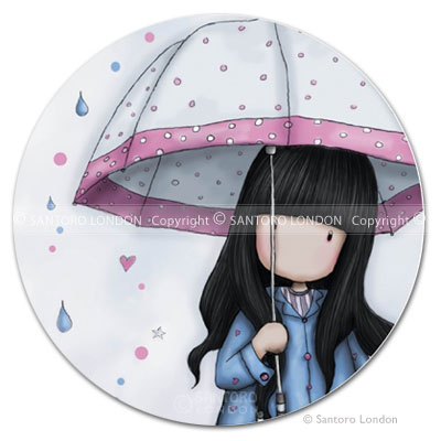 Puddle Of Love Round Postcard - Click Image to Close