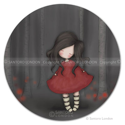Poppy Wood Round Postcard - Click Image to Close
