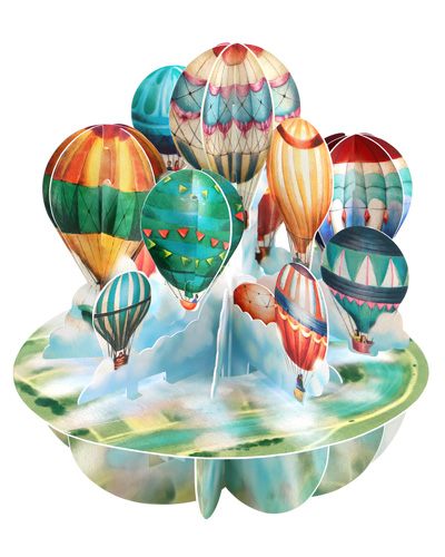 Hot Air Balloons Card - Click Image to Close