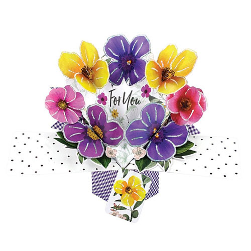 Pansies Card (For You) - Click Image to Close