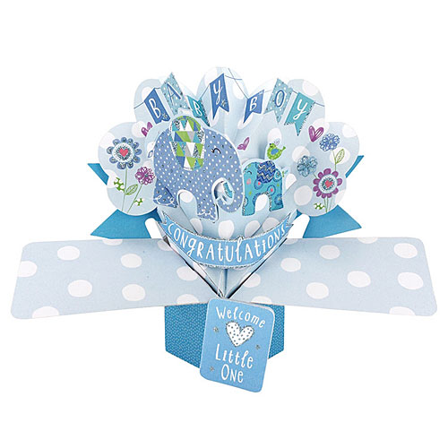 Welcome Little One Card (Blue) - Click Image to Close