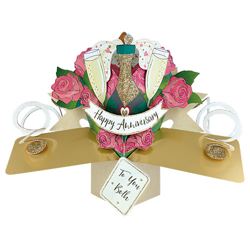Anniversary Card (Champagne & Roses) - Click Image to Close