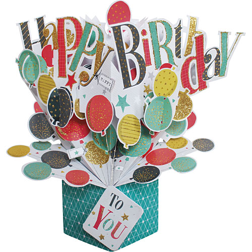 Birthday Balloons Card - Click Image to Close