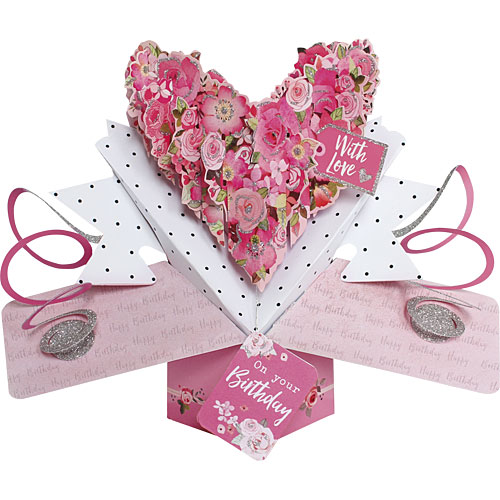 Birthday Hearts Card - Click Image to Close