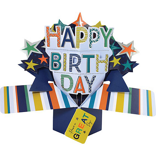 Stars Birthday Card - Click Image to Close