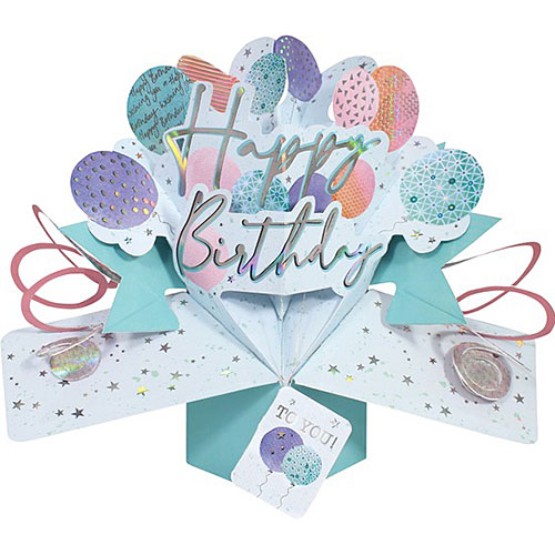 Balloons Birthday Card - Click Image to Close
