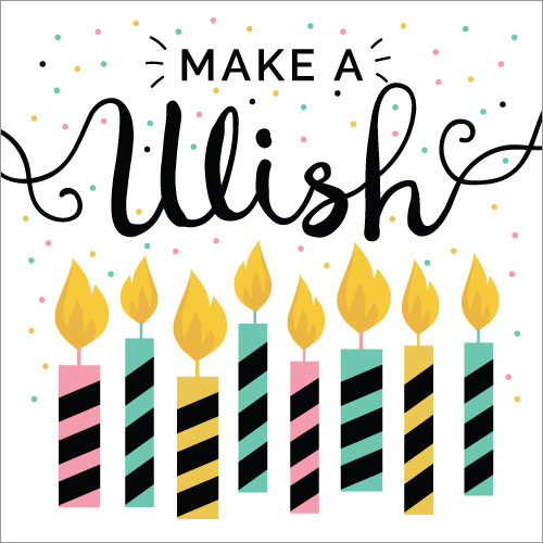 Make A Wish (Candles) Greeting Card - Click Image to Close