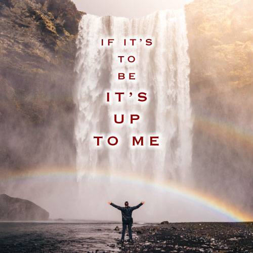 If It's To Be (Waterfall) Greeting Card - Click Image to Close