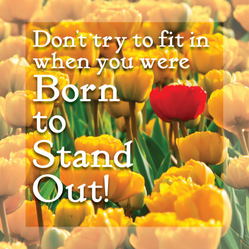 Don't Try To Fit In (Tulips) Greeting Card - Click Image to Close