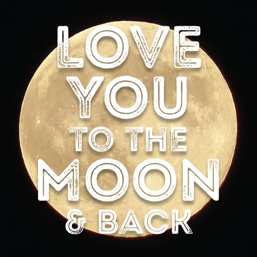 Love You To The Moon And Back Greeting Card - Click Image to Close