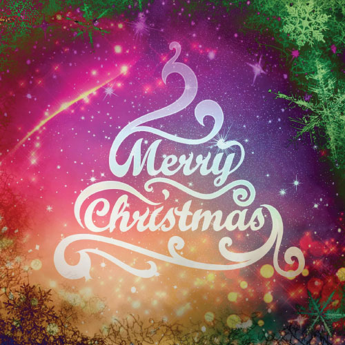 Multi-Colored Merry Christmas Greeting Card - Click Image to Close