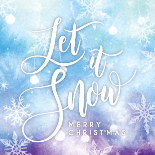 Let It Snow (Pastel) Greeting Card - Click Image to Close