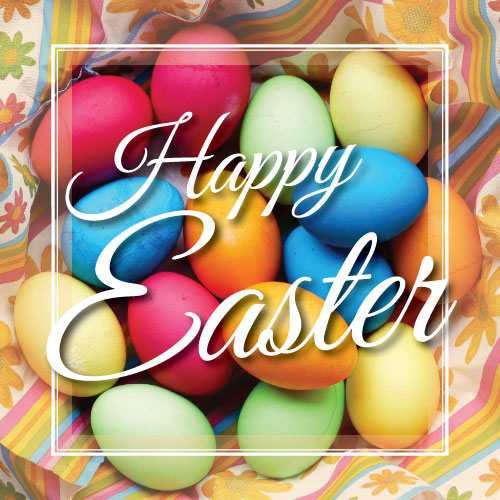 Rainbow Easter Eggs Greeting Card - Click Image to Close