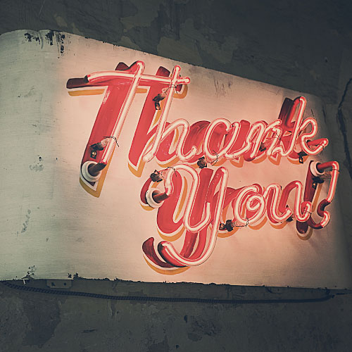 Thank You Greeting Card (Neon Sign) - Click Image to Close