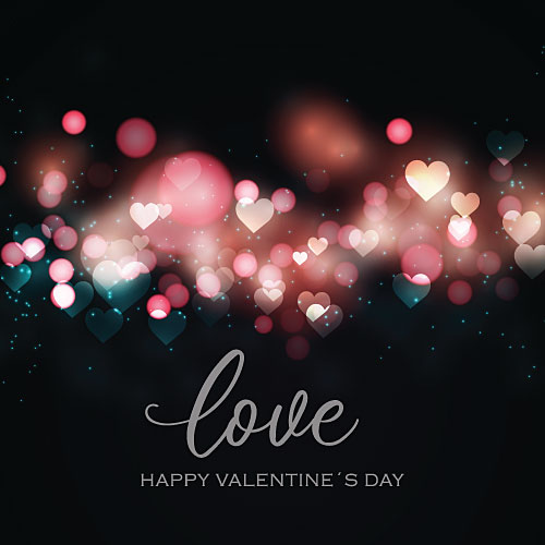 Love (Black) Greeting Card - Click Image to Close