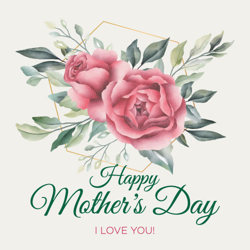 Happy Mother's Day Card (Roses) - Click Image to Close