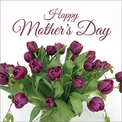 Happy Mother's Day Card (Purple Tulips) - Click Image to Close