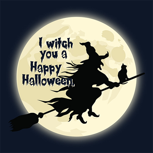 I Witch You A Happy Halloween Card - Click Image to Close
