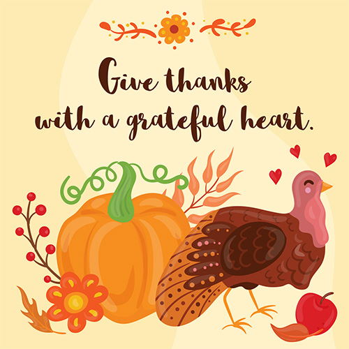 Turkey And Pumpkin Card - Click Image to Close