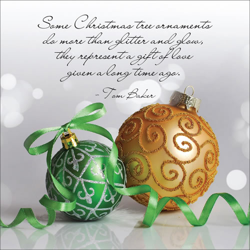 Gifts Of Love Ornaments Card - Click Image to Close