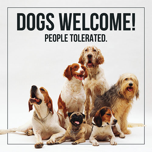 Dogs Welcome, People Tolerated Card - Click Image to Close