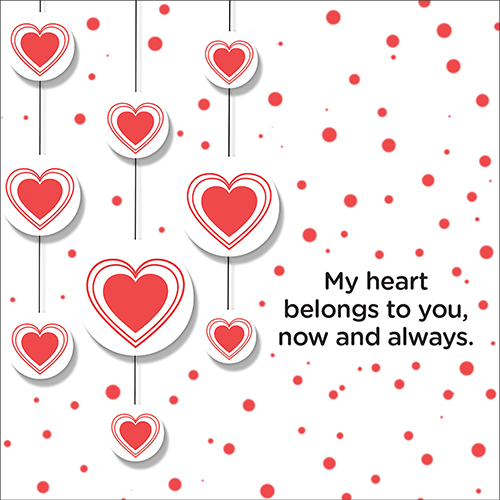 My Heart Belongs To You Card (Hearts On Strings) - Click Image to Close