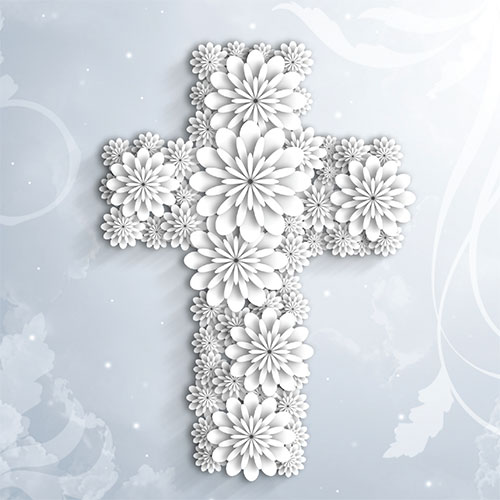Flower Cross Greeting Card - Click Image to Close