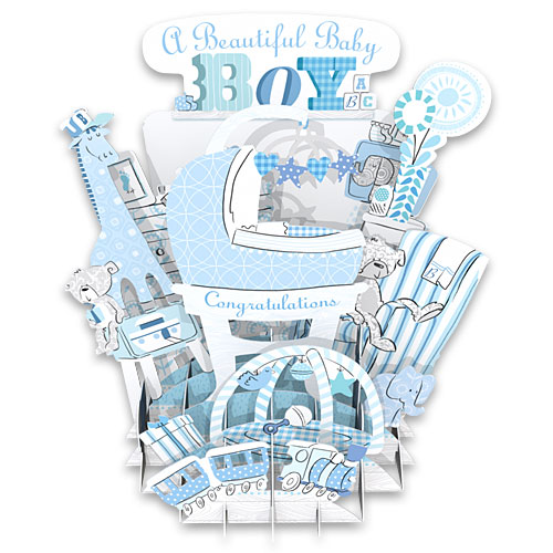 Beautiful Baby Boy Card - Click Image to Close